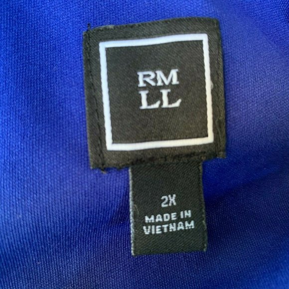 RM LL Women's Dress Size 2X Round Neck Short Sleev - Picture 6 of 7